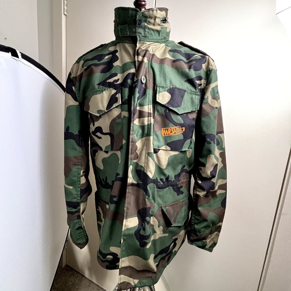 Message In‎ A Bottle NWOT Women's Customized Green Camouflage Jacket Size S
